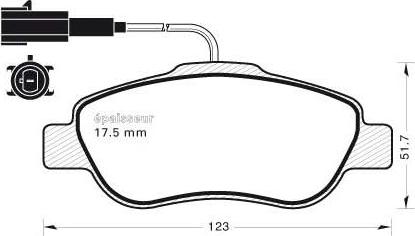 HELLA T1832 - Brake Pad Set, disc brake autospares.lv