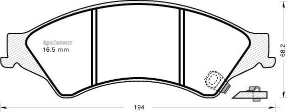 MGA 1136 - Brake Pad Set, disc brake autospares.lv