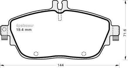 MGA 1133 - Brake Pad Set, disc brake autospares.lv