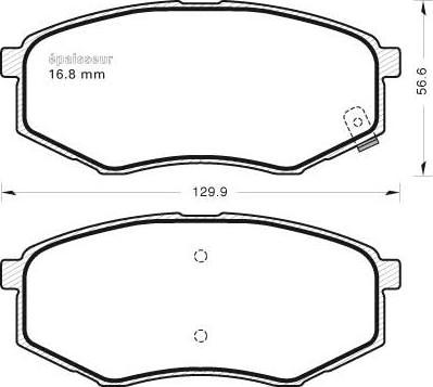 MGA 1129 - Brake Pad Set, disc brake autospares.lv