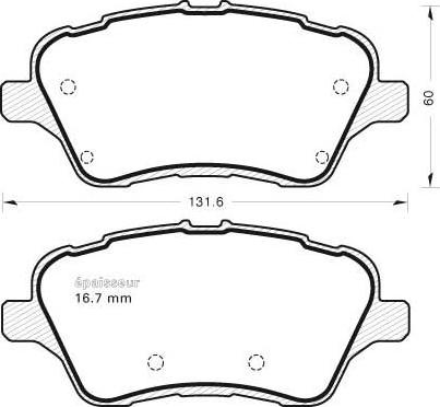 MGA 1120 - Brake Pad Set, disc brake autospares.lv