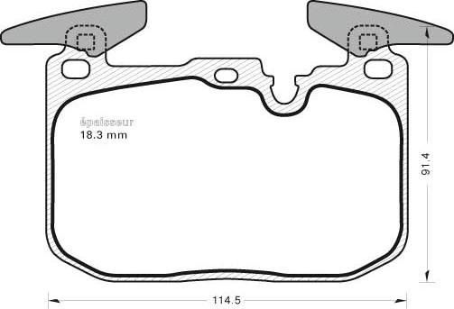 MGA 1122 - Brake Pad Set, disc brake autospares.lv