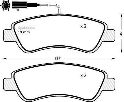 INTERBRAKE PD3381 - Brake Pad Set, disc brake autospares.lv