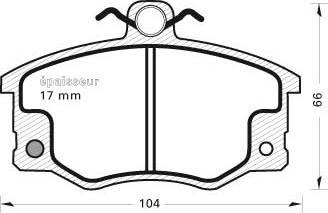 MGA 184 - Brake Pad Set, disc brake autospares.lv