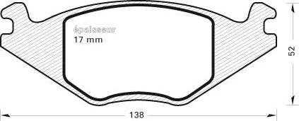 MGA 185 - Brake Pad Set, disc brake autospares.lv