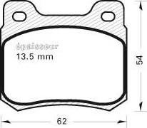 MGA 181 - Brake Pad Set, disc brake autospares.lv