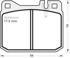 MGA 182 - Brake Pad Set, disc brake autospares.lv