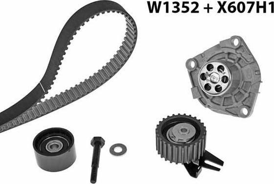 MGA 1352K1 - Water Pump & Timing Belt Set autospares.lv