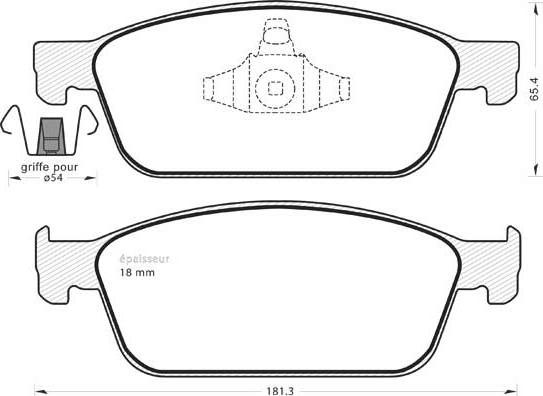 MGA 1363 - Brake Pad Set, disc brake autospares.lv