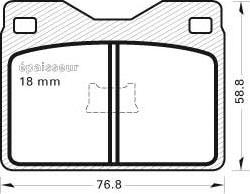 ATE 604061 - Brake Pad Set, disc brake autospares.lv