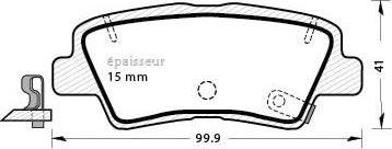 MGA 1310 - Brake Pad Set, disc brake autospares.lv