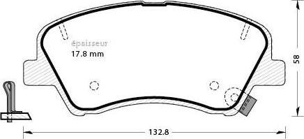 MGA 1313 - Brake Pad Set, disc brake autospares.lv