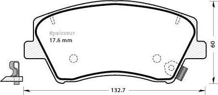 MGA 1312 - Brake Pad Set, disc brake autospares.lv