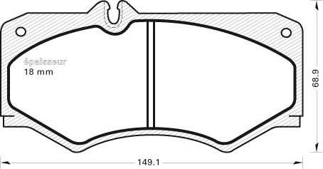 MGA 132 - Brake Pad Set, disc brake autospares.lv