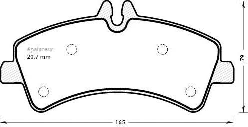 MGA 1295 - Brake Pad Set, disc brake autospares.lv