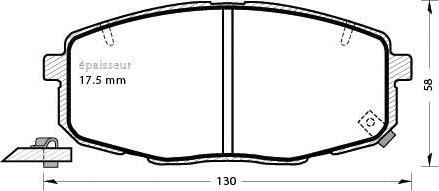 MGA 1293 - Brake Pad Set, disc brake autospares.lv