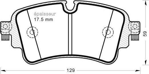 MGA 1247 - Brake Pad Set, disc brake autospares.lv