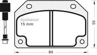 DON 03 05053 10 - Brake Pad Set, disc brake autospares.lv