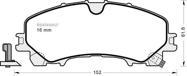 MGA 1204 - Brake Pad Set, disc brake autospares.lv