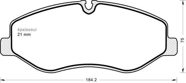 MGA 1206 - Brake Pad Set, disc brake autospares.lv