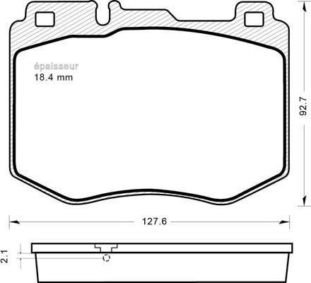 MGA 1201 - Brake Pad Set, disc brake autospares.lv