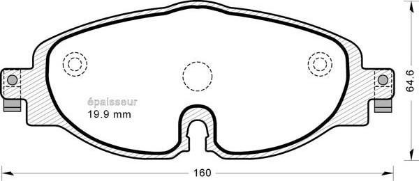 MGA 1203 - Brake Pad Set, disc brake autospares.lv