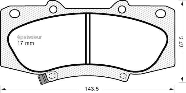 MGA 1219 - Brake Pad Set, disc brake autospares.lv