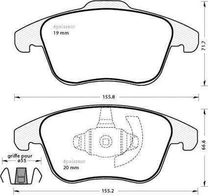 Galfer 201580 - Brake Pad Set, disc brake autospares.lv