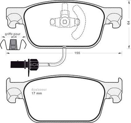 MGA 1234 - Brake Pad Set, disc brake autospares.lv