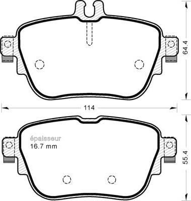 Marshall M2622437 - Brake Pad Set, disc brake autospares.lv