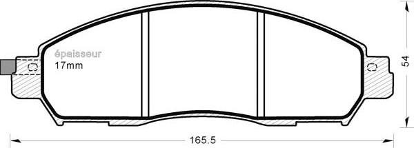 MGA 1232 - Brake Pad Set, disc brake autospares.lv