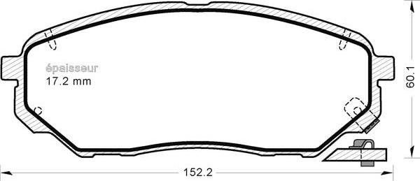 MGA 1229 - Brake Pad Set, disc brake autospares.lv