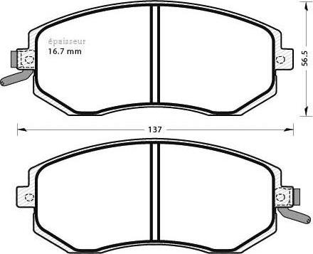 MGA 1275 - Brake Pad Set, disc brake autospares.lv