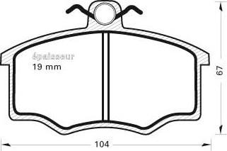 MGA 175 - Brake Pad Set, disc brake autospares.lv