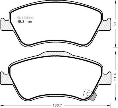 BOSCH 494260 - Brake Pad Set, disc brake autospares.lv