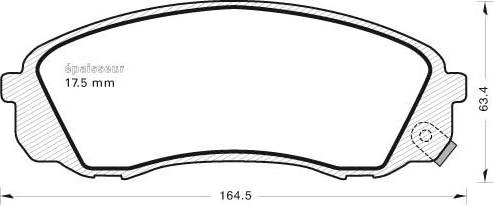 MGA 893 - Brake Pad Set, disc brake autospares.lv