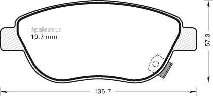 MGA 849 - Brake Pad Set, disc brake autospares.lv