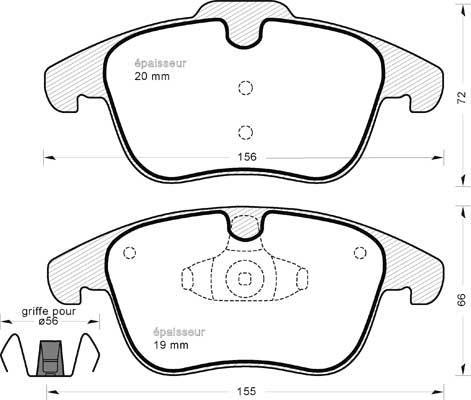 MGA 844 - Brake Pad Set, disc brake autospares.lv