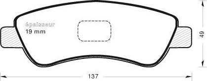 MGA 843 - Brake Pad Set, disc brake autospares.lv