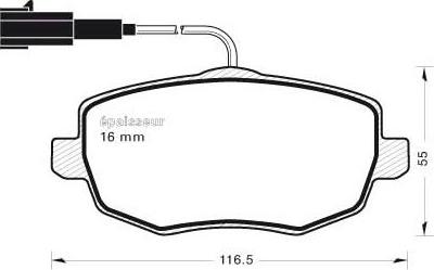 MGA 854 - Brake Pad Set, disc brake autospares.lv