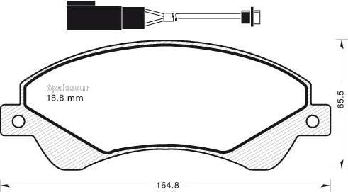 Japanparts JPA0325AF - Brake Pad Set, disc brake autospares.lv