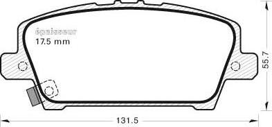 MGA 869 - Brake Pad Set, disc brake autospares.lv