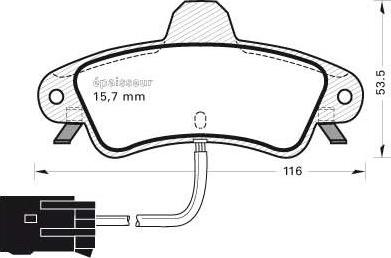 Samko 5SP1292A - Brake Pad Set, disc brake autospares.lv