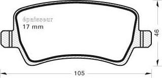 MGA 863 - Brake Pad Set, disc brake autospares.lv