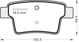 MGA 867 - Brake Pad Set, disc brake autospares.lv