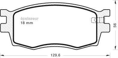 MGA 809 - Brake Pad Set, disc brake autospares.lv