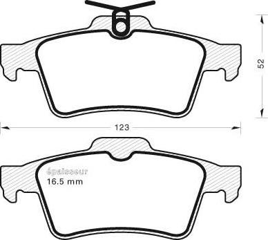 MGA 806 - Brake Pad Set, disc brake autospares.lv