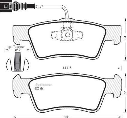 MGA 801 - Brake Pad Set, disc brake autospares.lv