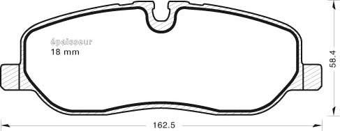 MGA 803 - Brake Pad Set, disc brake autospares.lv