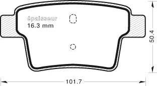 MGA 802 - Brake Pad Set, disc brake autospares.lv